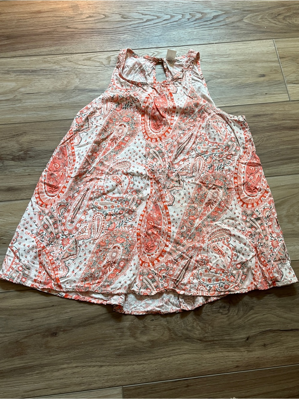 Old Navy Coral Paisley Skater Skirt